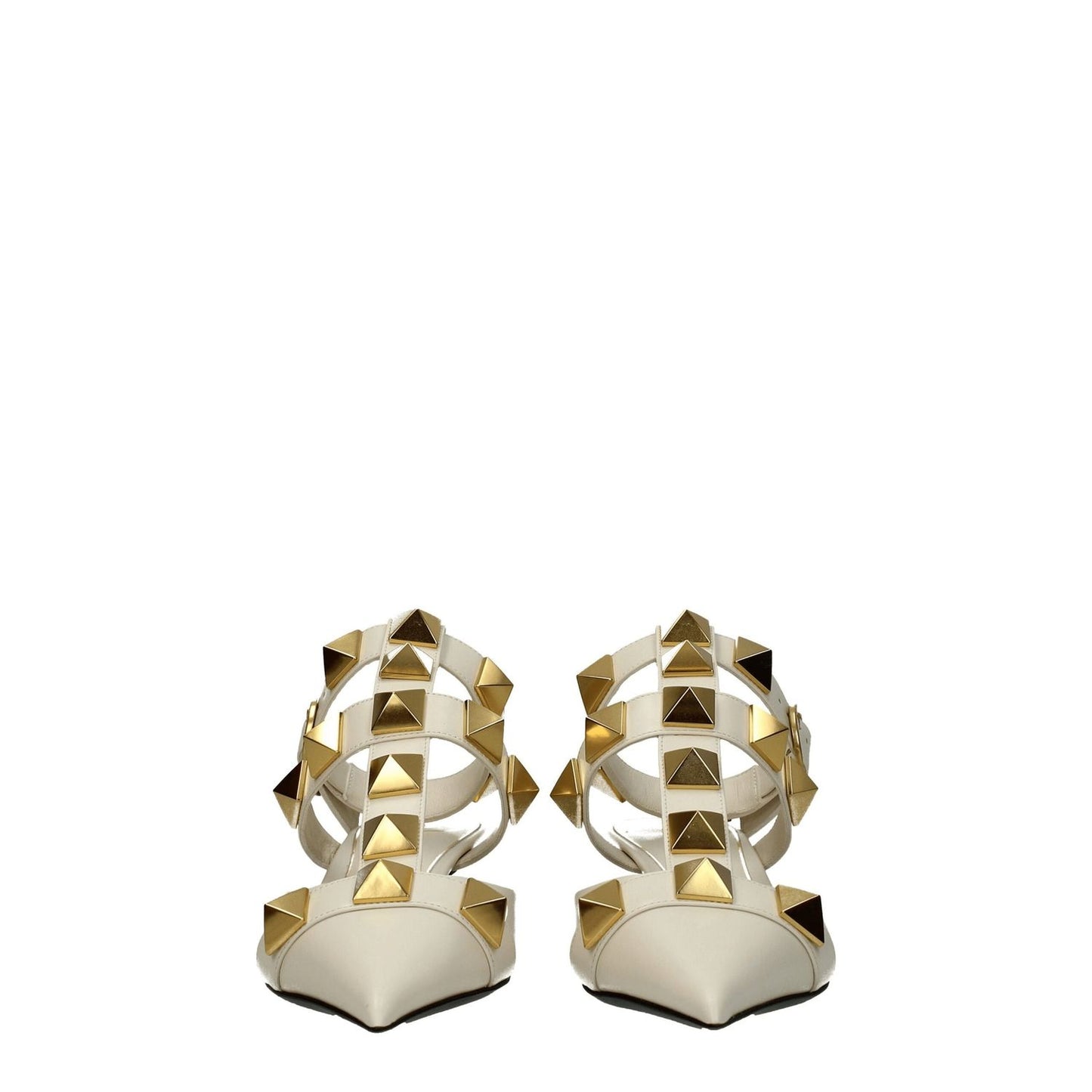 Valentino Garavani Beige Leather Stiletto Heel Sandals