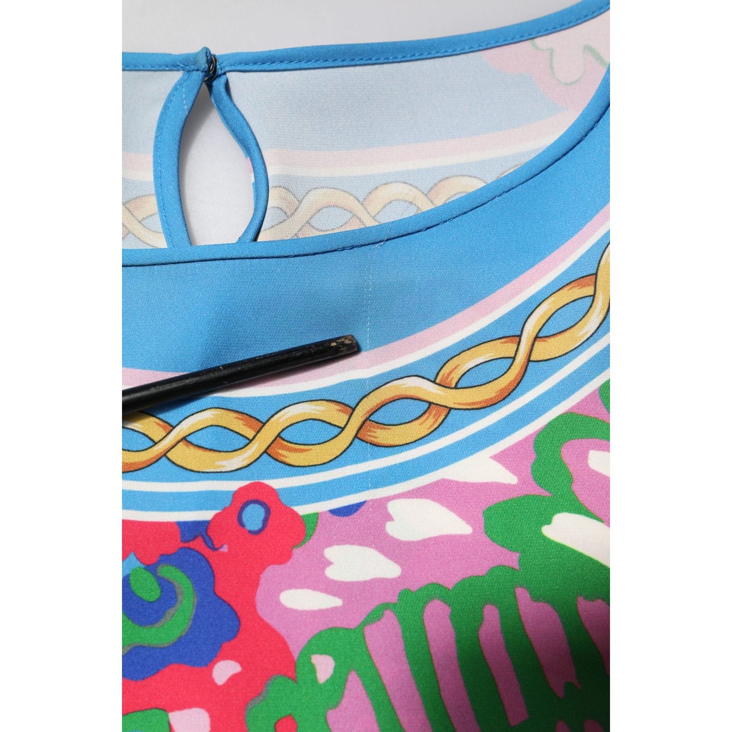 Dolce & Gabbana Multicolor Floral Printed Tunic Blouse Top