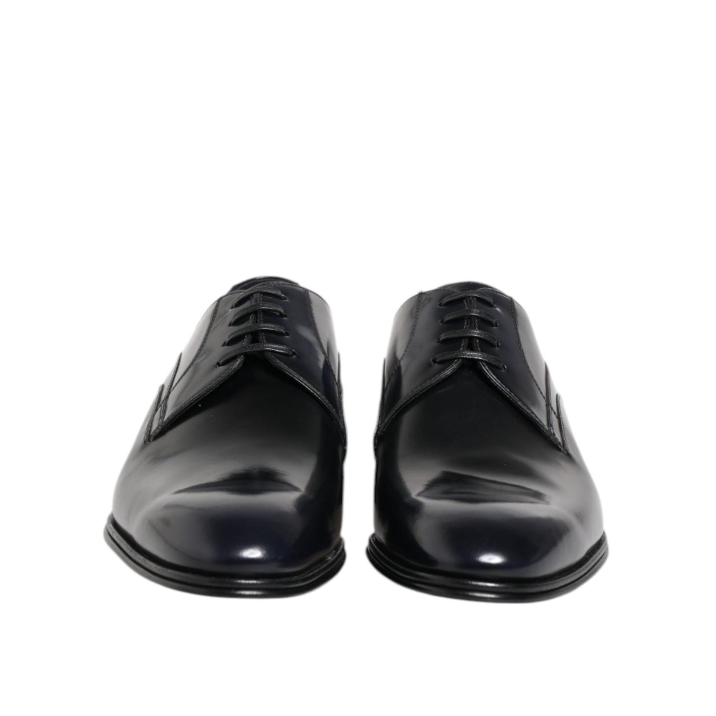 Dolce & Gabbana Navy Blue Leather Lace Up Derby Formal Shoes MV7686-42