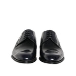 Dolce & Gabbana Navy Blue Leather Lace Up Derby Formal Shoes MV7686-42