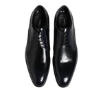 Dolce & Gabbana Navy Blue Leather Lace Up Derby Formal Shoes MV7686-42