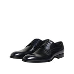 Dolce & Gabbana Navy Blue Leather Lace Up Derby Formal Shoes MV7686-42