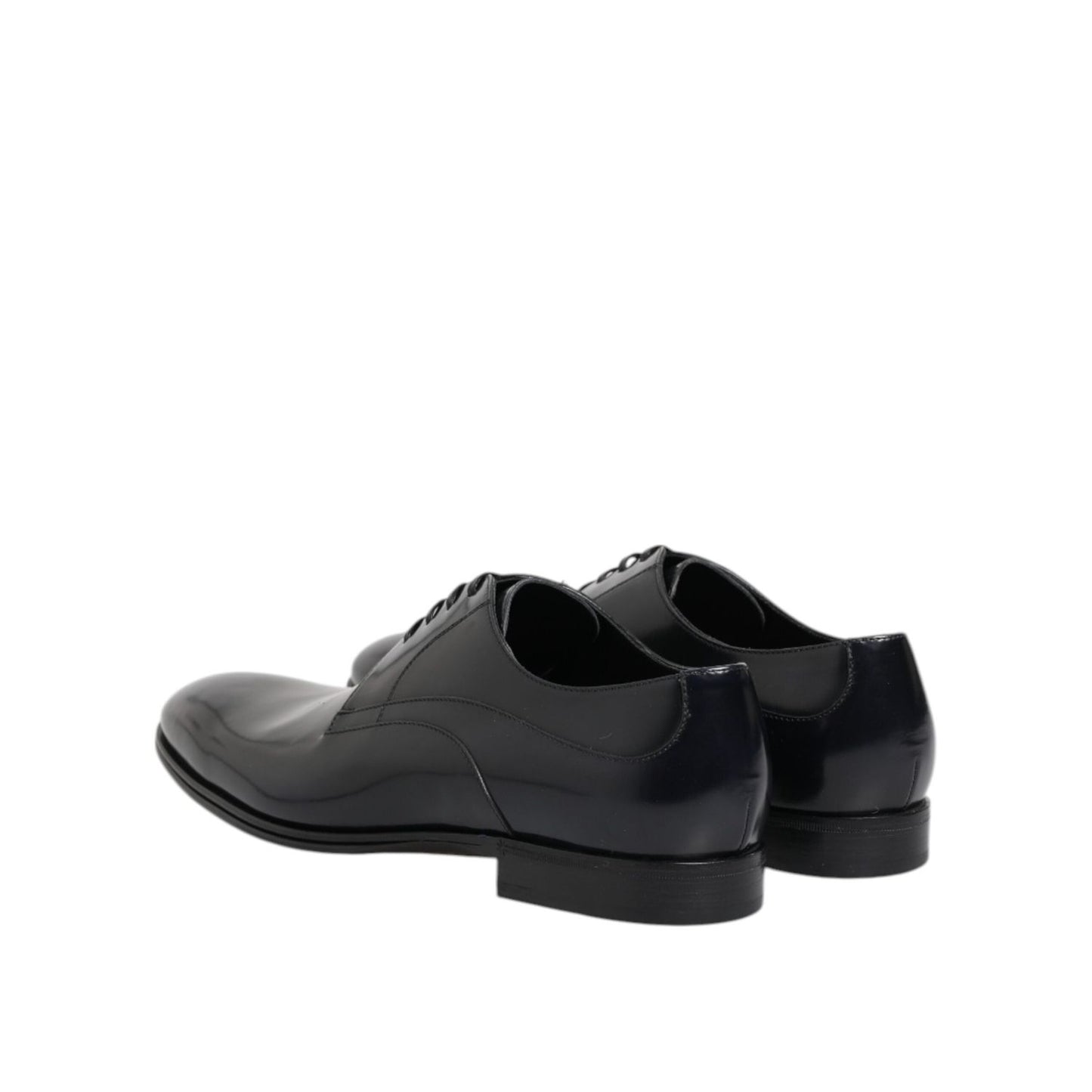 Dolce & Gabbana Navy Blue Leather Lace Up Derby Formal Shoes MV7686-42