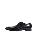 Dolce & Gabbana Navy Blue Leather Lace Up Derby Formal Shoes MV7686-42