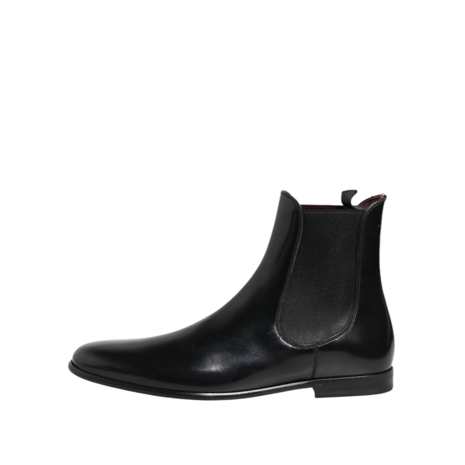 Dolce & Gabbana Black Chelsea Slip On Mid Calf Boots Shoes