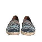 Dolce & Gabbana Blue Gray Woven Leather Buffalo Espadrille Shoes MV7856-42