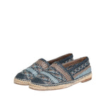 Dolce & Gabbana Blue Gray Woven Leather Buffalo Espadrille Shoes MV7856-42