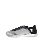 Dolce & Gabbana Silver Black Nylon NS1 Low Top Men Sneakers Shoes MV7583-41.5