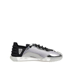 Dolce & Gabbana Silver Black Nylon NS1 Low Top Men Sneakers Shoes MV7583-41.5