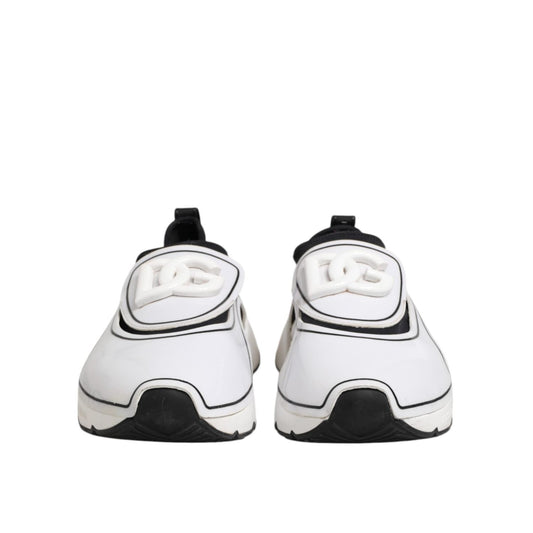 Dolce & Gabbana White Black Logo Plaque Daymaster Men Sneakers Shoes MV7595-42
