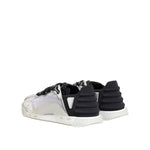 Dolce & Gabbana Silver Black Nylon NS1 Low Top Sneakers Shoes MV7603-44