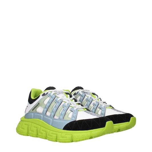 Versace White Fabric Athletic Sneakers VE-15222348677385-EU41/US8