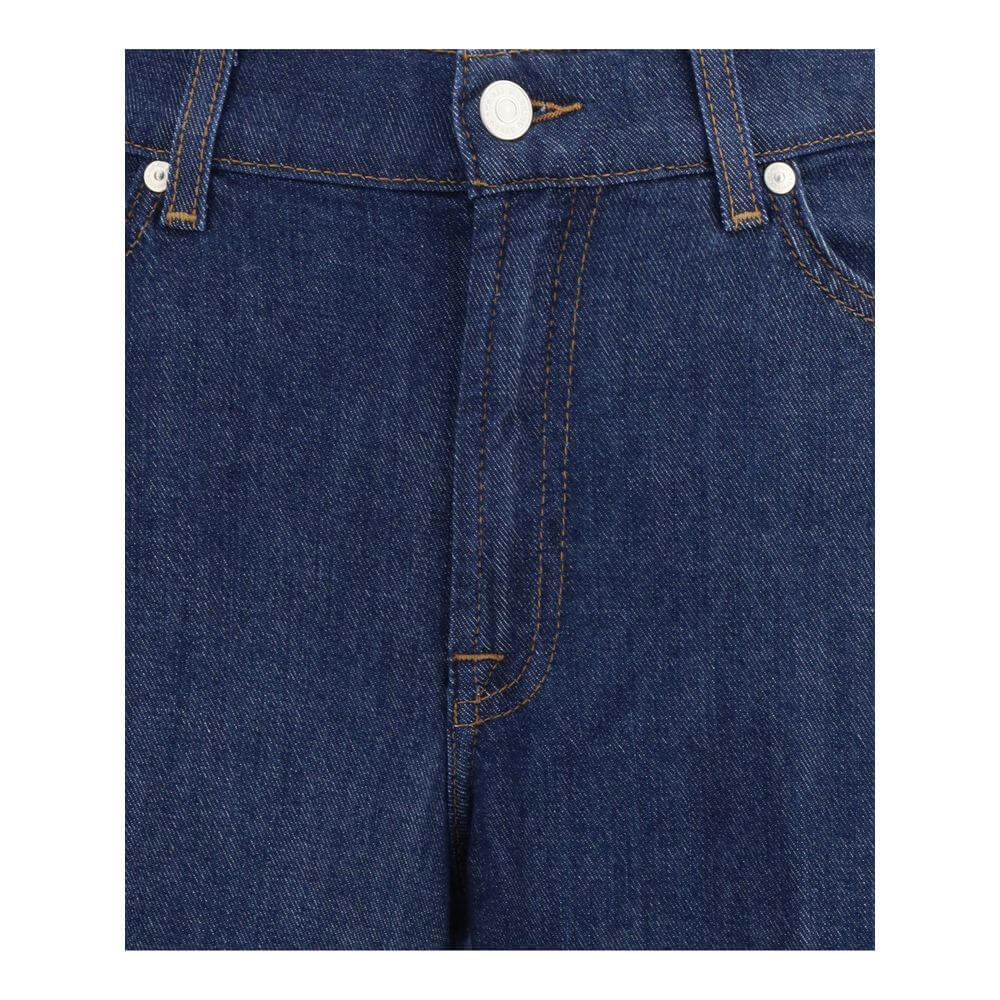 7FOR Blue Cotton Jeans Denim