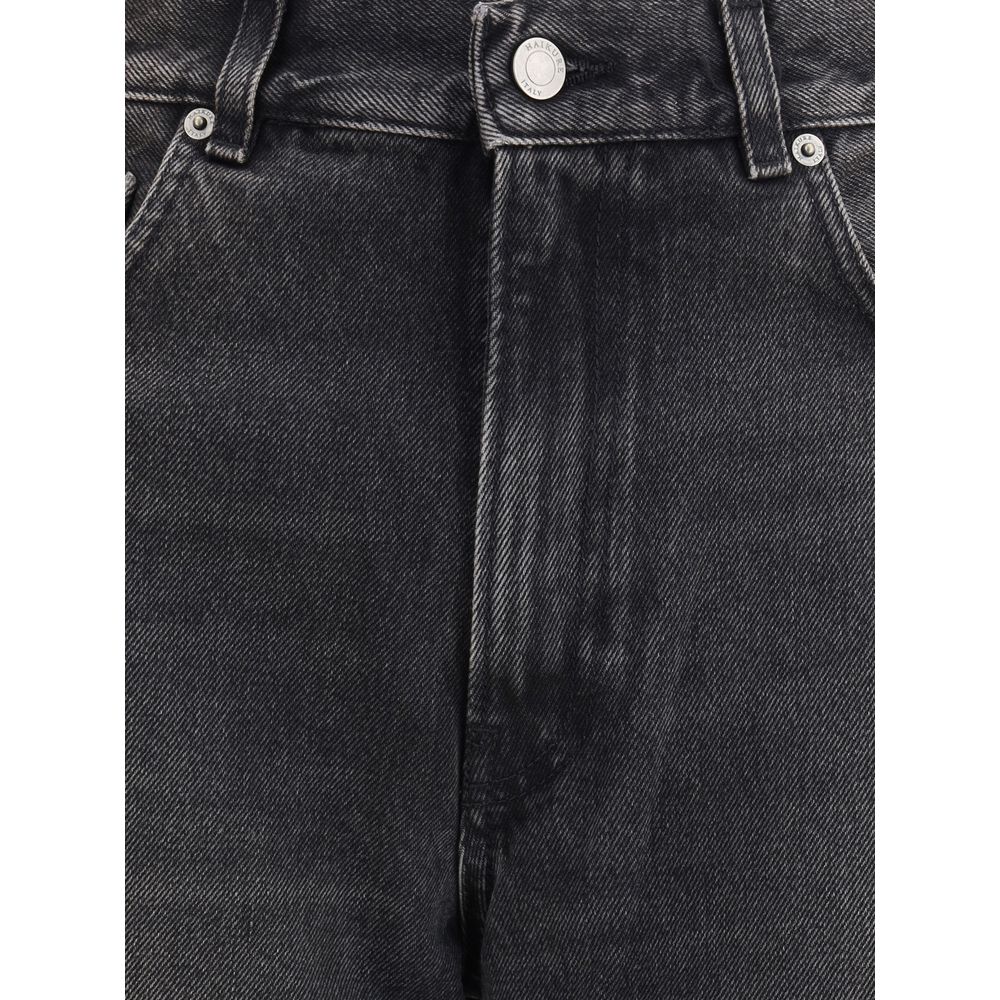 Haikure Black Cotton Relaxed Fit Jeans