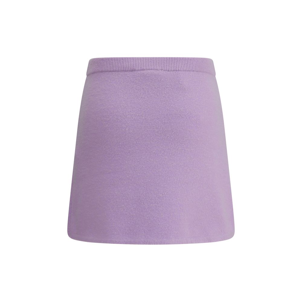 Self-Portrait Purple Viscose Mini Skirt
