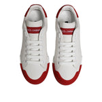 Dolce & Gabbana White Leather DG Logo Low Top Sneakers Shoes MV6887-40
