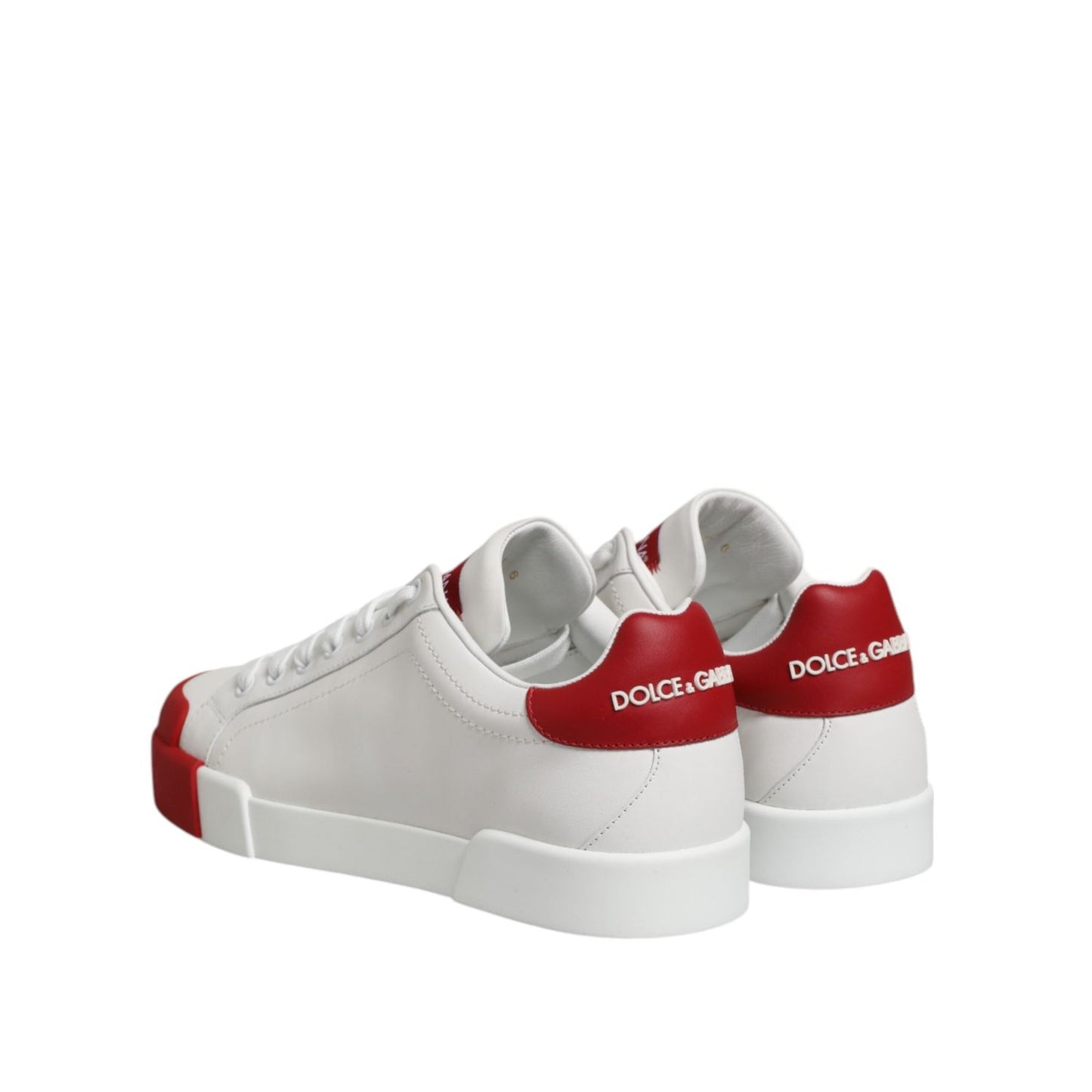 Dolce & Gabbana White Leather DG Logo Low Top Sneakers Shoes MV6887-40