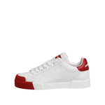 Dolce & Gabbana White Leather DG Logo Low Top Sneakers Shoes MV6887-40