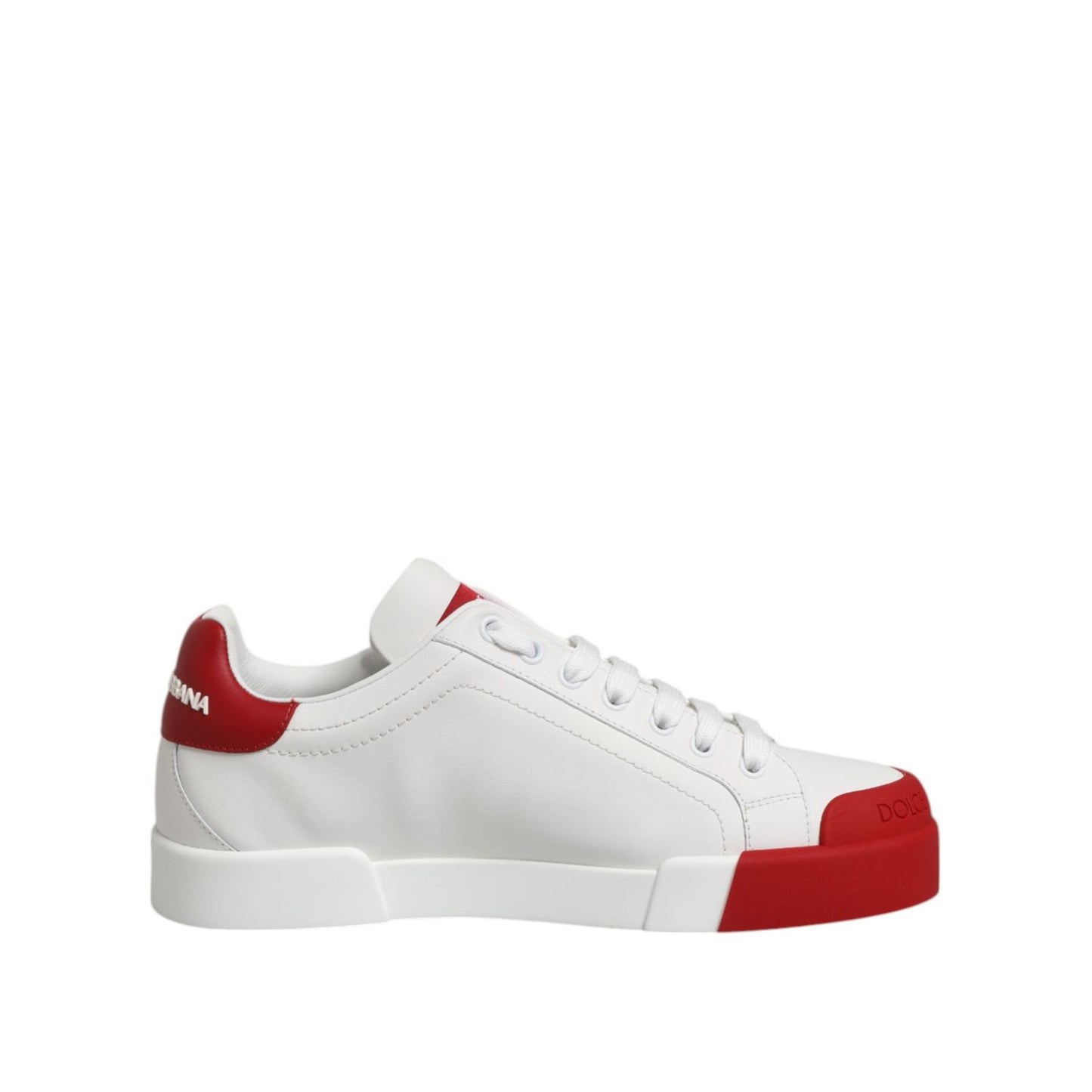 Dolce & Gabbana White Leather DG Logo Low Top Sneakers Shoes MV6887-40