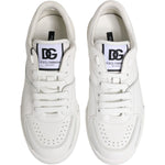 Dolce & Gabbana White Miami Leather Low Top Sneakers Shoes MV6121-40
