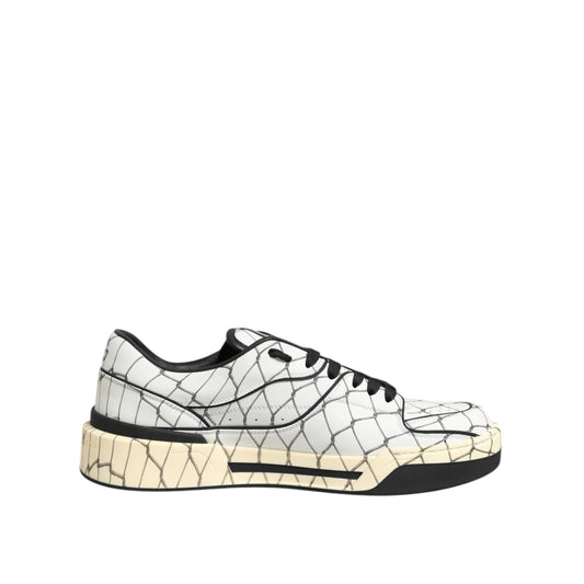 Dolce & Gabbana White Logo Print Low Top Men Sneakers Shoes MV7762-44