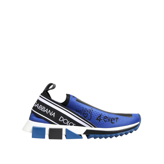 Dolce & Gabbana Blue Sorrento Low Top Sneakers Shoes MV7771-39.5