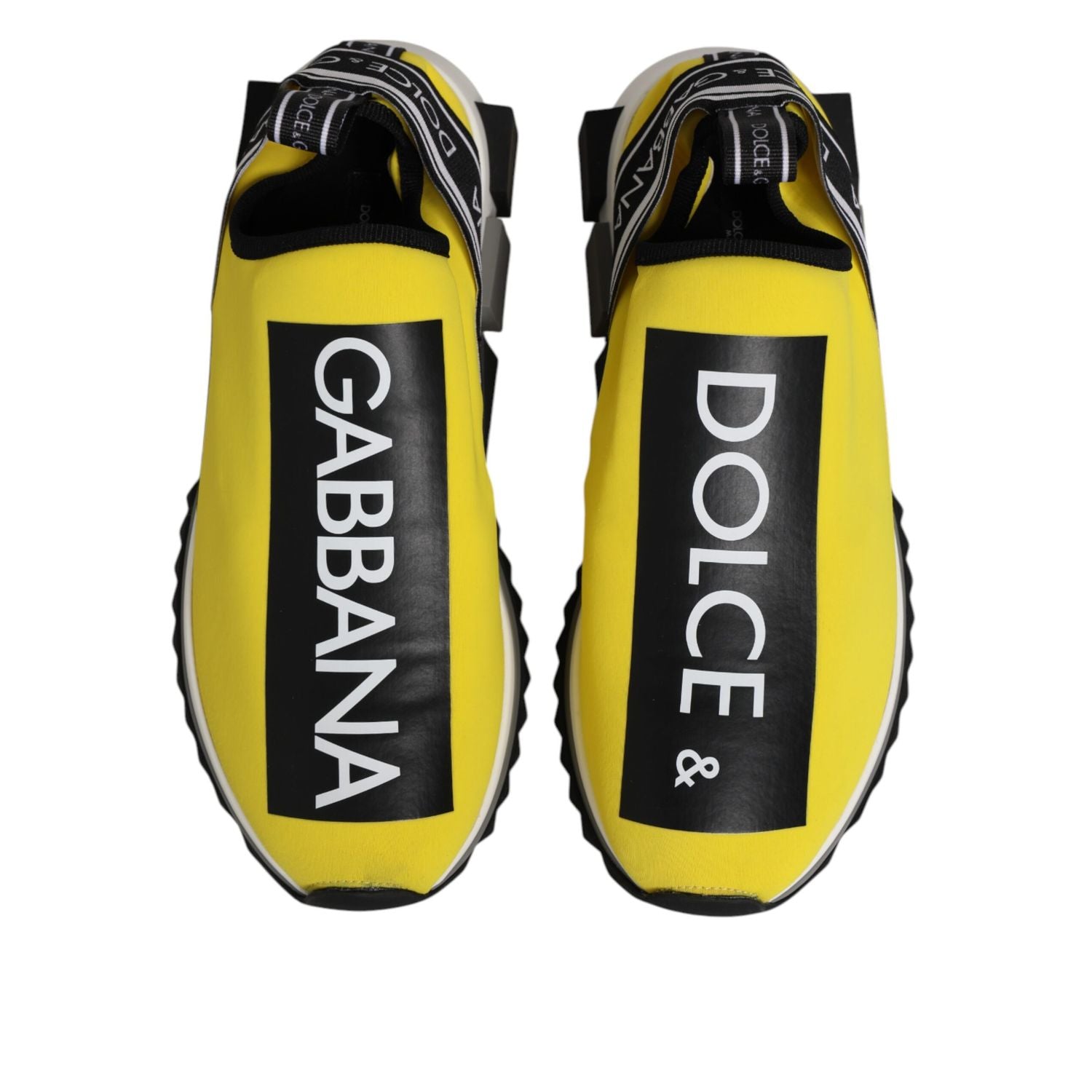 Dolce & Gabbana Yellow Logo Low Top Sorrento Sneakers Shoes