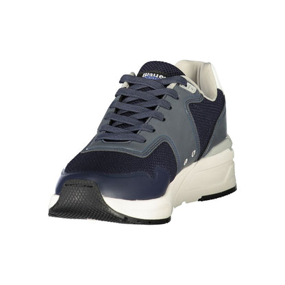 Blauer Blue Polyester Men Sneaker with contrasting details and sporty design