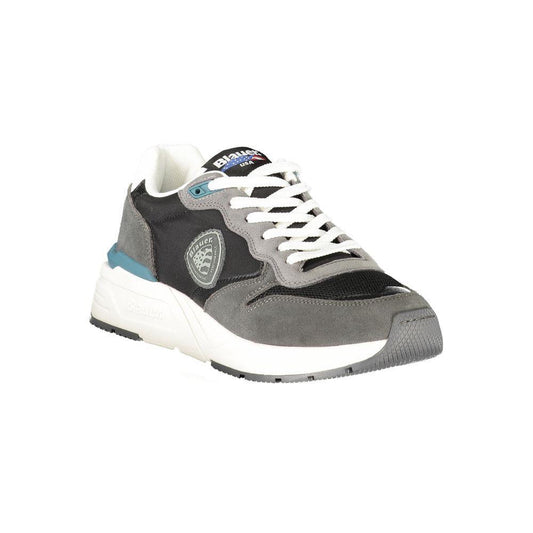 Blauer Black Leather Men Sneaker BL-39248-EU40/US7