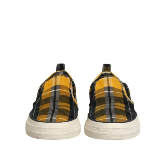 Dolce & Gabbana Multicolor Portofino Tartan Check Sneakers Shoes MV7825-40