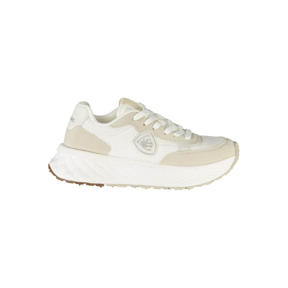 Blauer White Polyester Women Sneaker