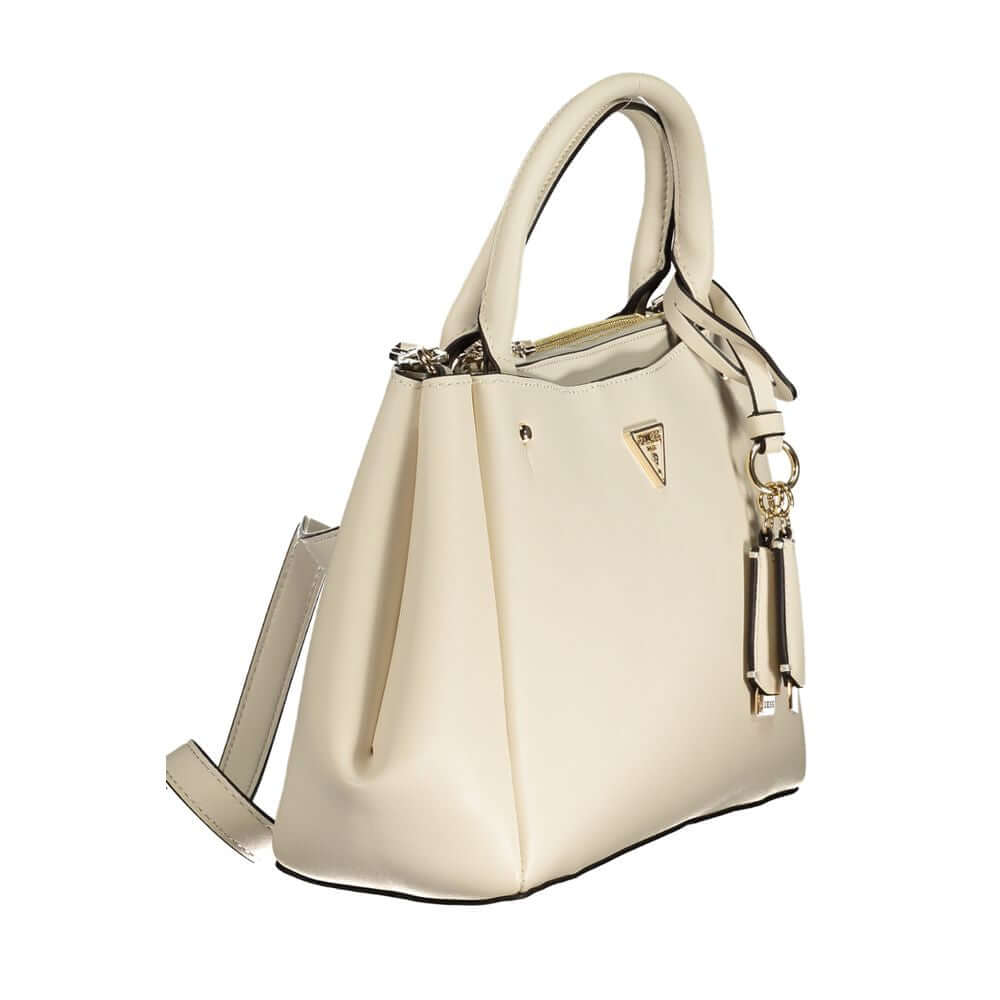 Guess Jeans White Polyethylene Women Handbag with versatile carrying options and chic design