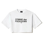 Comme Des Fuckdown White Cotton Tops & T-Shirt CO-15813-XS