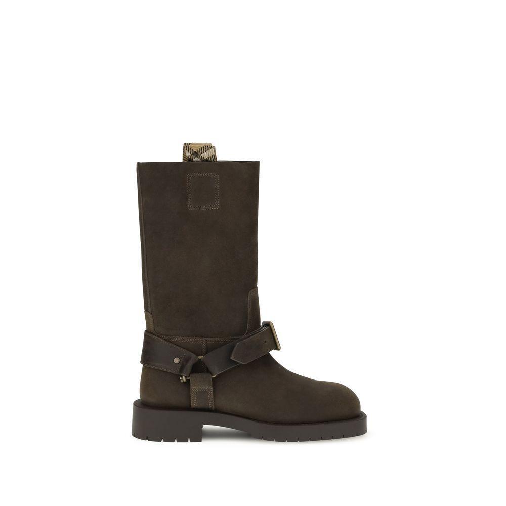 Burberry Suede Saddle Ankle Boots BU-8113016C1173-EU37.5/US7.5
