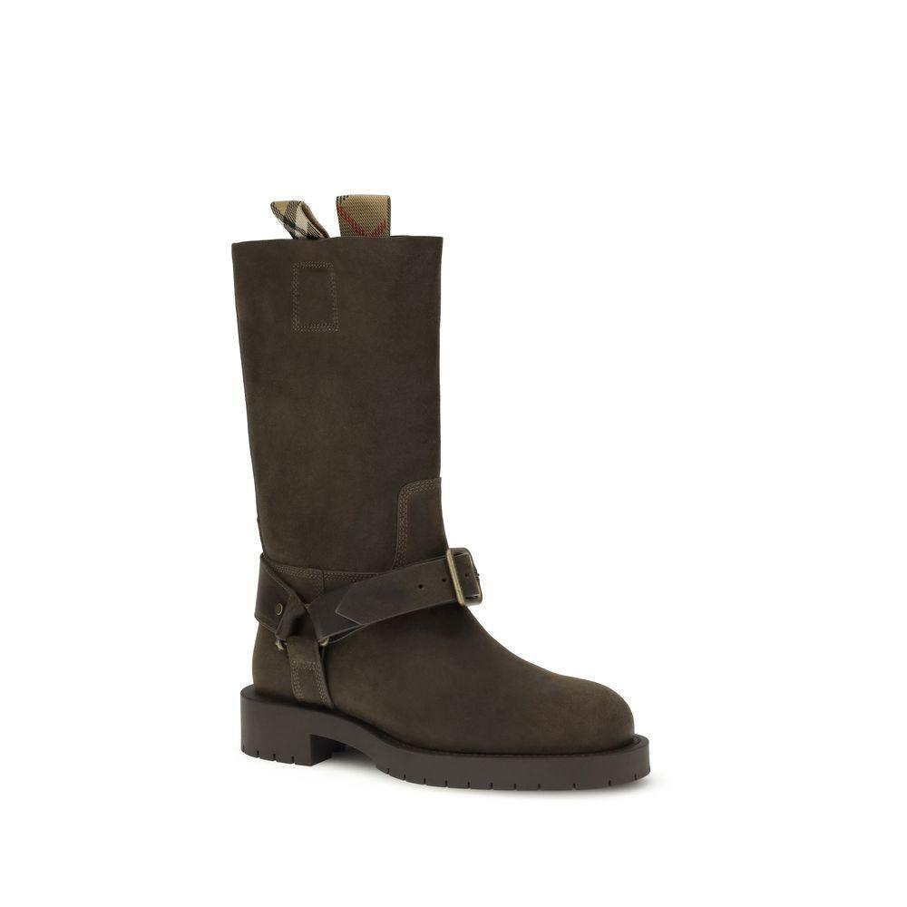 Burberry Suede Saddle Ankle Boots BU-8113016C1173-EU37.5/US7.5