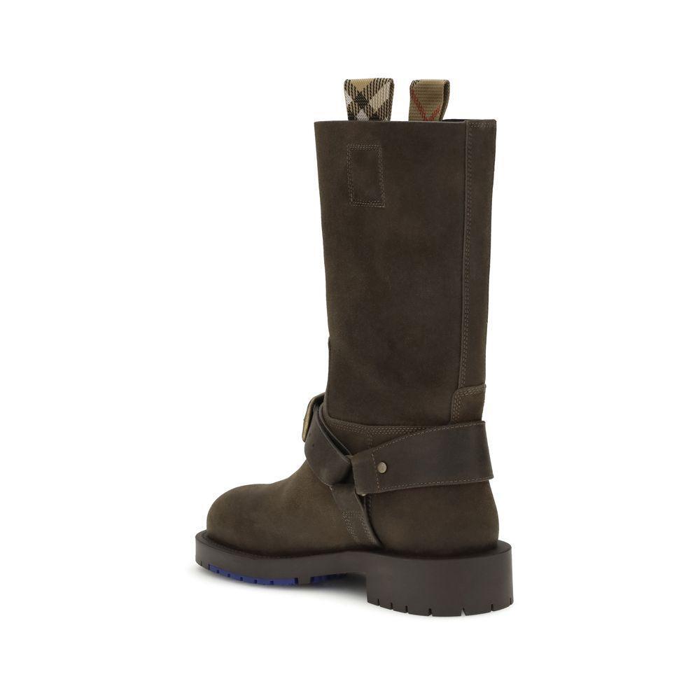Burberry Suede Saddle Ankle Boots BU-8113016C1173-EU37.5/US7.5