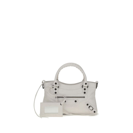 Balenciaga White Calf Leather Bos Taurus Handbag