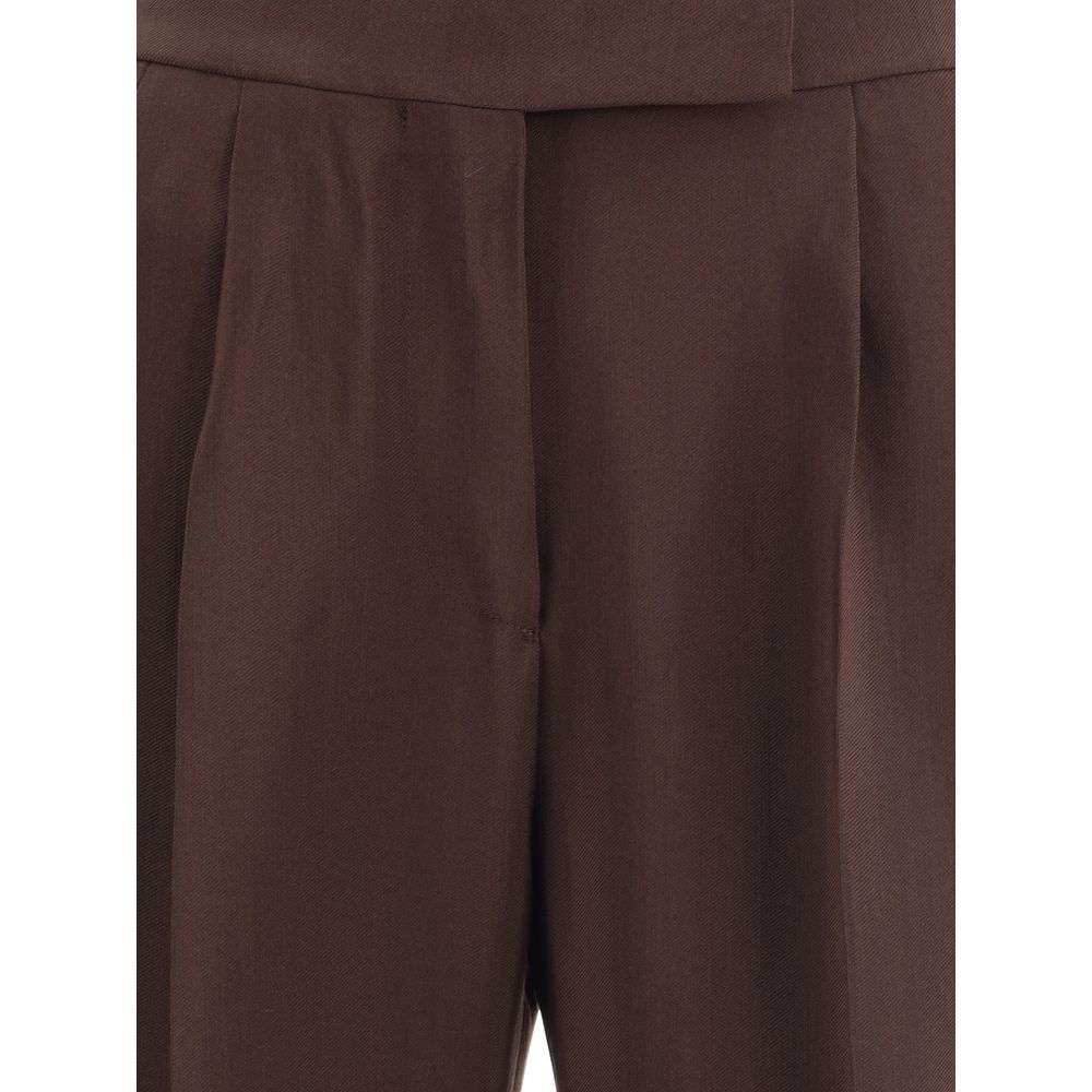 Tom Ford Brown Viscose Casual Pants