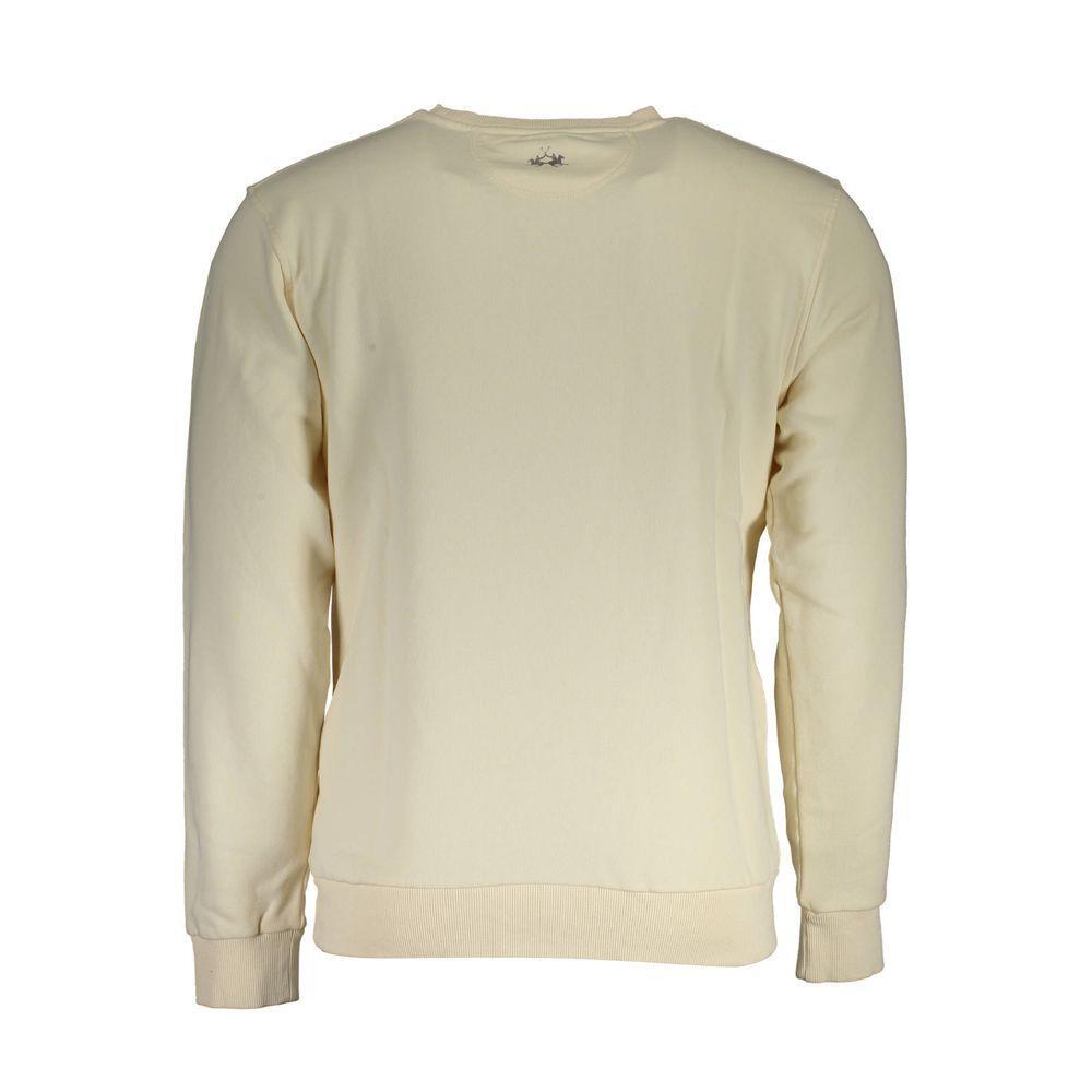 La Martina White Cotton Sweater LA-17162-M