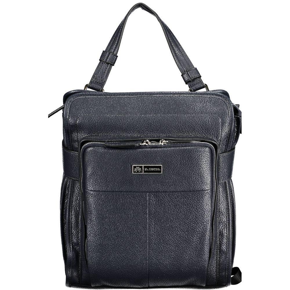 La Martina Blue Polyethylene Backpack LA-20553