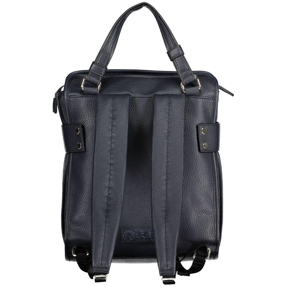 La Martina Blue Polyethylene Backpack LA-20553