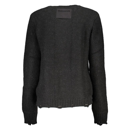 Patrizia Pepe Black Fabric Sweater PA-26489-XS