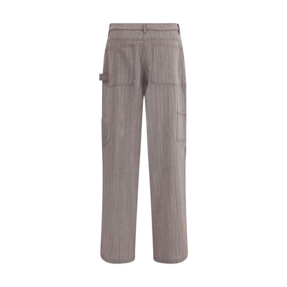 Golden Goose Brown Fleece Wool Casual Pants