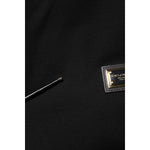 Dolce & Gabbana Black Sleeveless Hooded Logo Plaque Jacket JKT41509-48