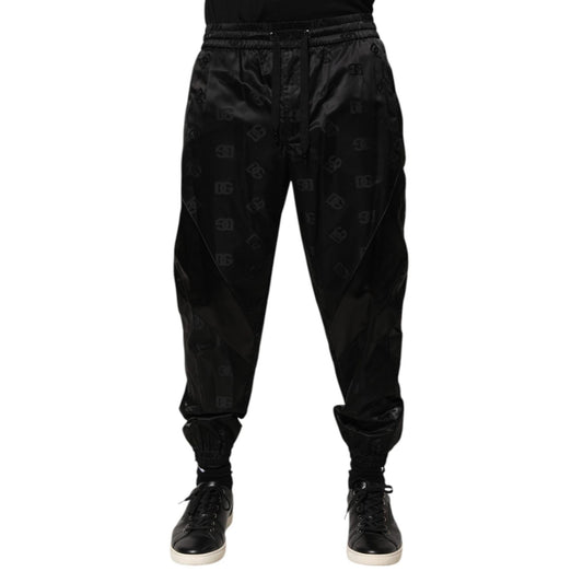 Dolce & Gabbana Black Logo DG Print Men Jogger Sweatpants Pants PAN76610-50