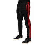 Dolce & Gabbana Red Stripe Cotton Logo Jogger Sweatpants Pants PAN76611-46