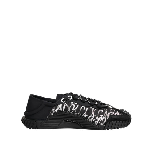 Dolce & Gabbana Black White NS1 Lace Up Low Top Sneakers Shoes MV7866-43