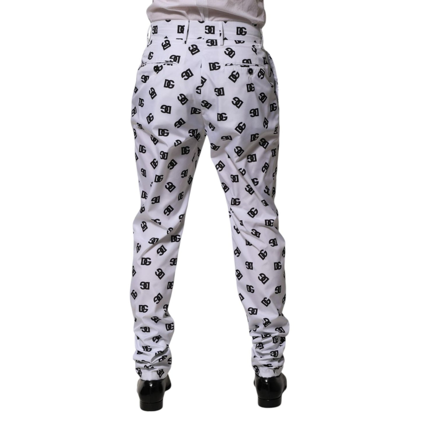 Dolce & Gabbana White Logo Cotton Skinny Denim Trouser Pants PAN76612-48