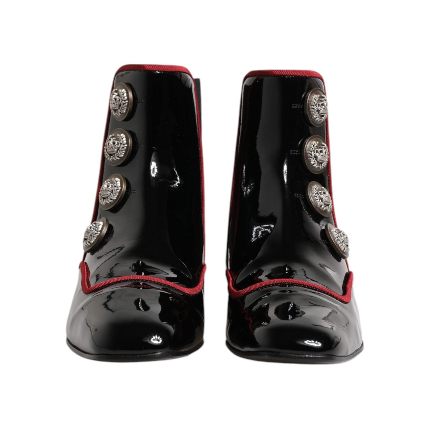 Dolce & Gabbana Black Jackie Buttoned Chelsea Boots Shoes