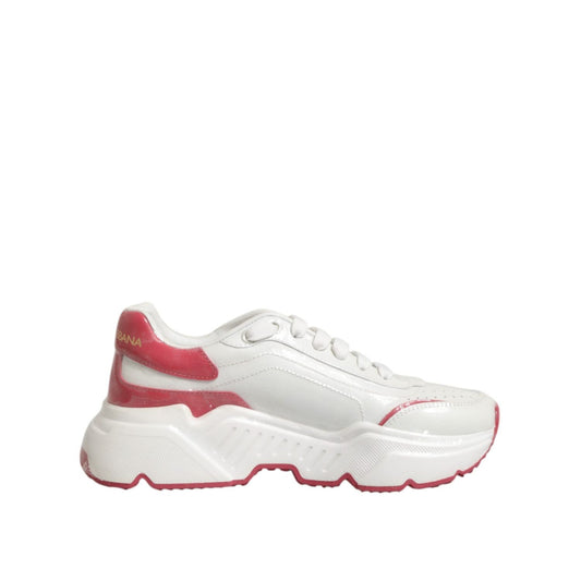 Dolce & Gabbana White Pink Daymaster Low Top Sneakers Shoes LA12738-37